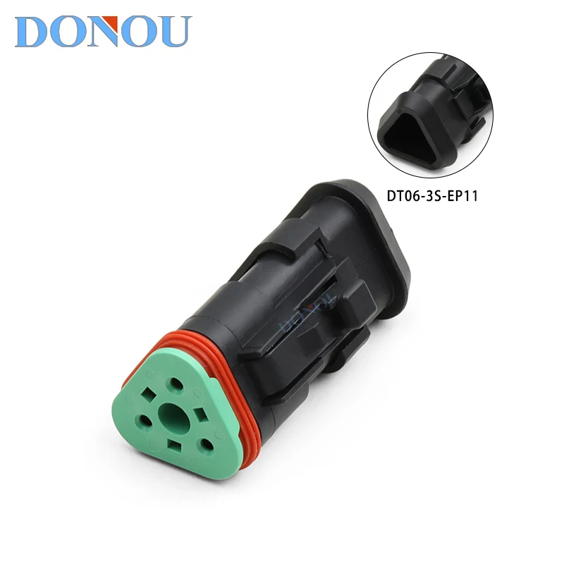 

Dt06-33-ep11 Dechi type automotive sealed waterproof connector, 3-hole with high cover wire harness plug and terminal