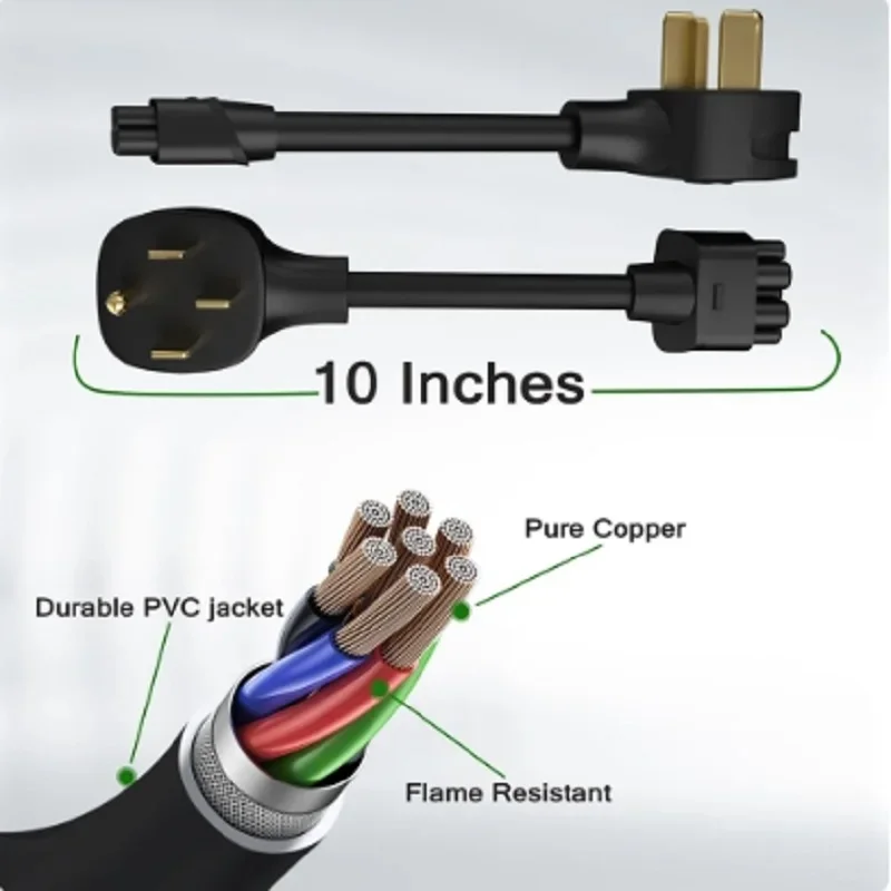 Imagem -03 - Tesla-nema ev Carregador Adaptador de Conector de Cabo de Extensão Adaptador Nema 1450 14-50p 4-prong Gen2 Pigtail32amp zj