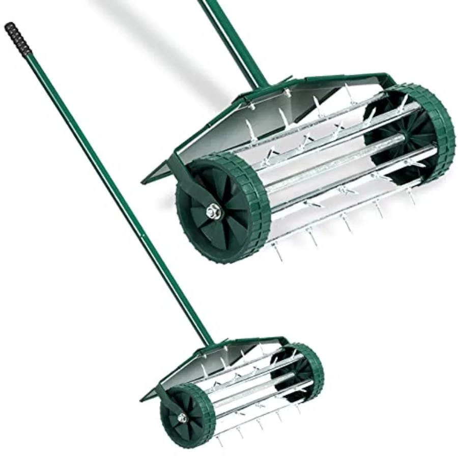 

Manual Lawn Aerator, Aerator Lawn Tool with Anti-Slip Handle and Tine Spikes, Easy Assembly, Grass Aerator for Lawn, Yard, Gard
