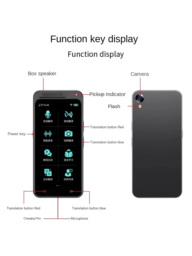 Simultaneous translator Offline artifact Smart Japanese Russian Cantonese Thai Travel abroad