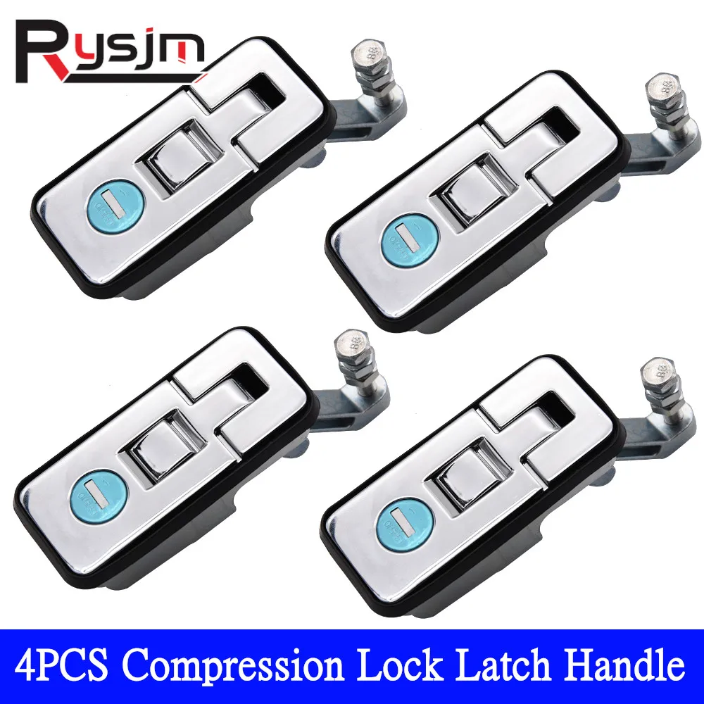 Custom 4Pcs/Lot Compression Lock Latch Handle 8.5X4X2.7cm for Toolbox Camper Trailer Truck Lock Outing Travel Luggage Safe Lock