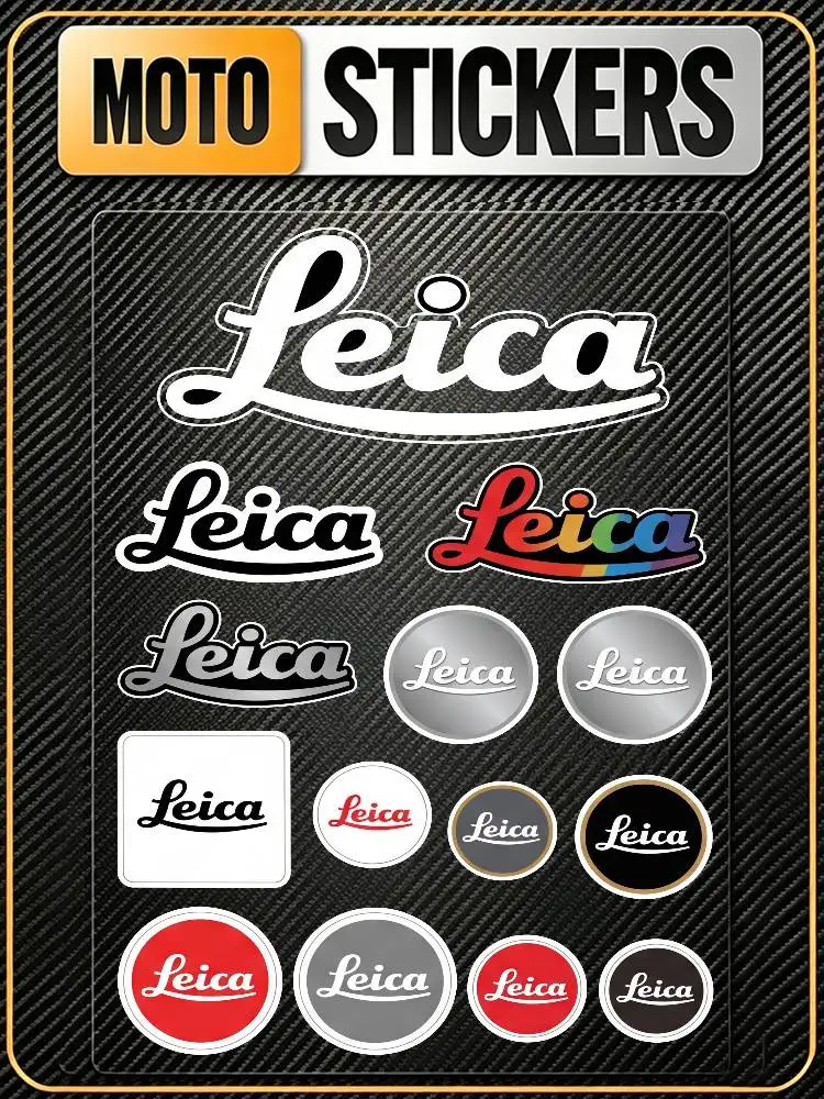 Poster L-ei-ca High Visibility Reflective Waterproof Decal Scratch Hide Sticker Fit Car Motorcycle Helmet Refrigerator