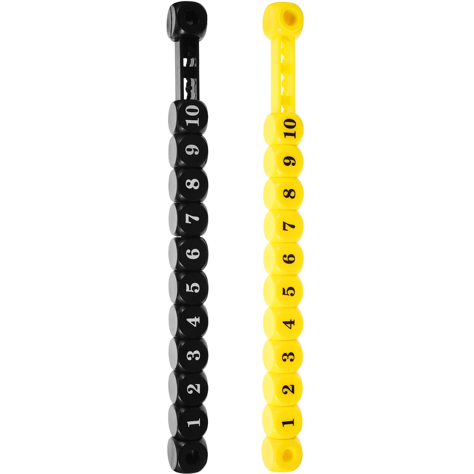 

2 Pcs Foosball Score Counters 140cm Table Soccer Yellow Black Durable Plastic Material Multipurpose Scoring Unit Desktop Markers