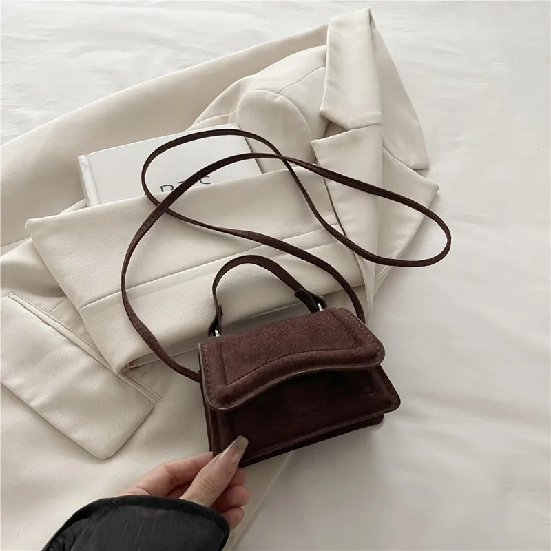 Moda mini bolsa crossbody para mulheres de alta qualidade bolsa de ombro feminina cor sólida simples bolsa casual outono inverno novo