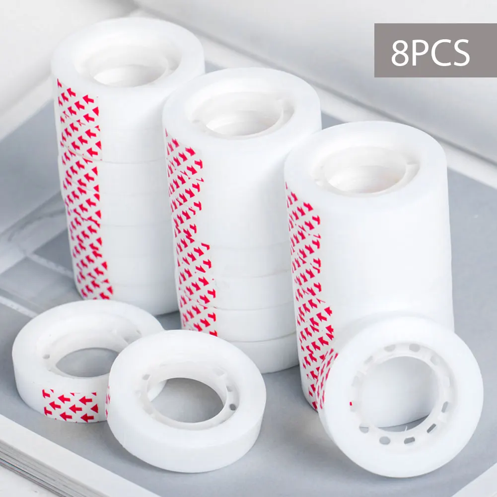 8ม้วนเทปแก้ไขข้อผิดพลาดสำหรับเครื่องจ่ายเทปใสสามารถเขียนได้ห่อของขวัญ10เมตร1.8ซม. เทปซีลโรงเรียนภาพถ่าย