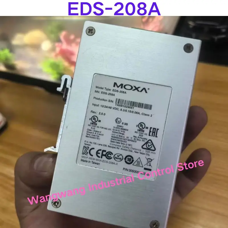 Second-hand test OK , EDS-208A V2.1.0 8-port unmanaged industrial Ethernet switch,