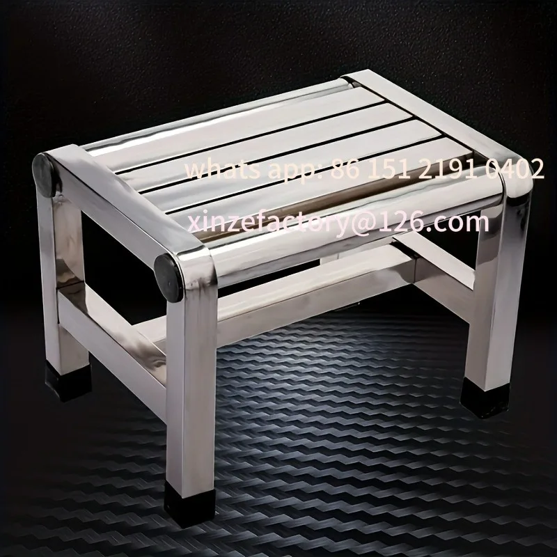 

Customizable Multi Functional Stainless Steel Stool - Durable Thick & Sturdy Stool, Ideal for Living Room, Bathroom, Kitchen