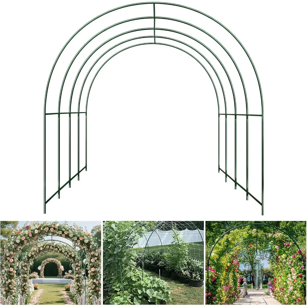 

Large Garden Climbing Plant Support Arch, 13.1 X 7.05 X 7.22 Feet, Heavy-duty Plant Climbing Arch, Multi-purpose Support Frame