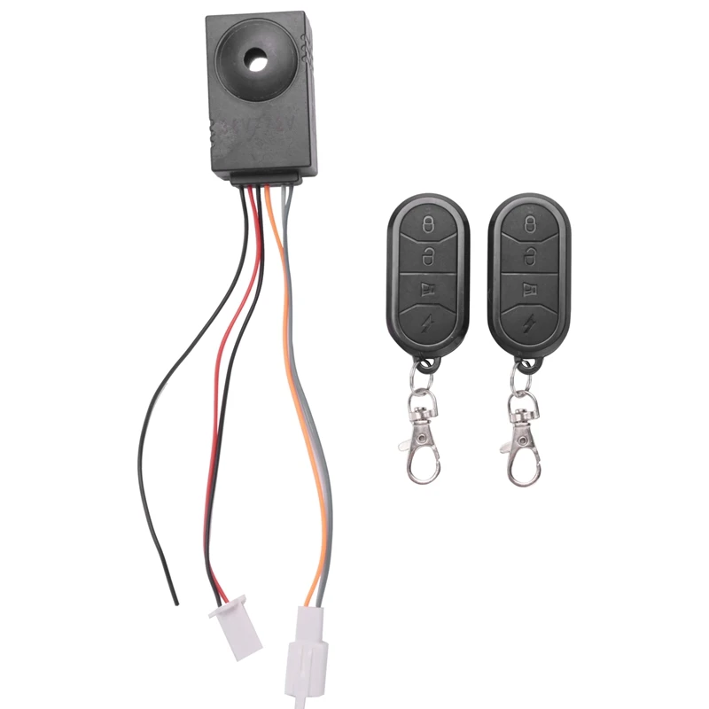 Y16A Ebike Alarm System Dual Remote Control 36V 48V 60V 72V Alarm Accessories Universal Waterproof Electric Bike Replacement