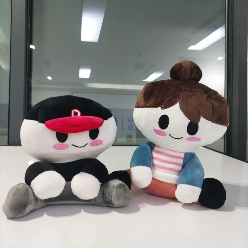 New Blox Buddies Plush Toys Cartoon Girl Black With Hat Yellow Decorative Doll Home Room Gifts For Kids
