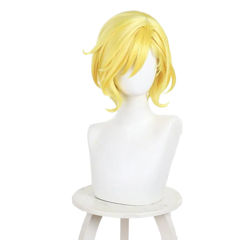 Gioco Anime GNOSIA Setus Parrucca Cosplay per donne adulte Capelli corti gialli dorati Parrucche sintetiche resistenti al calore Puntelli natalizi per feste di Halloween