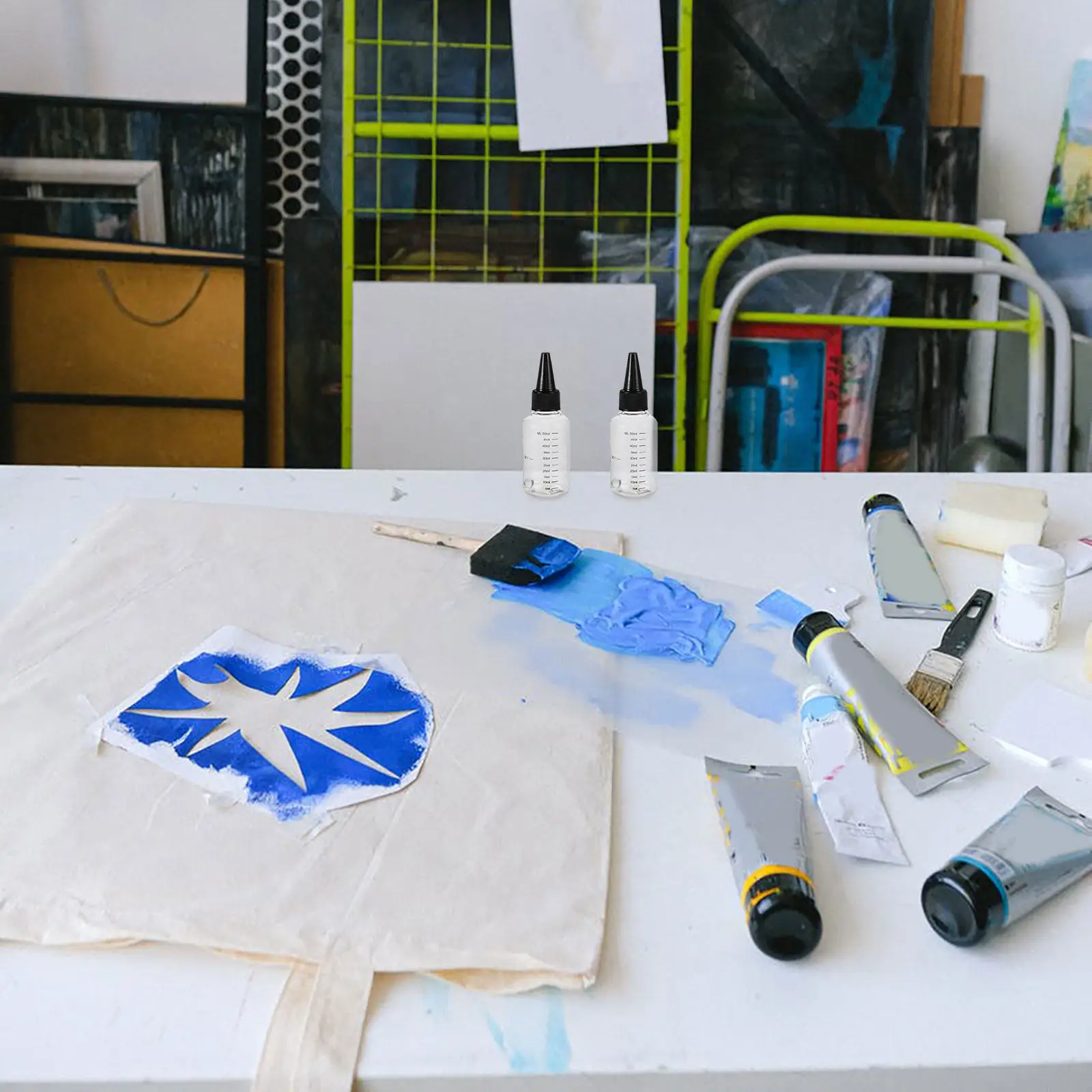 

5Pcs Paint Mixing Bottles Transparent Graduated Squeeze Bottle with Fine Tip for Craft Hobby Artists Precision Liquid Dispensing