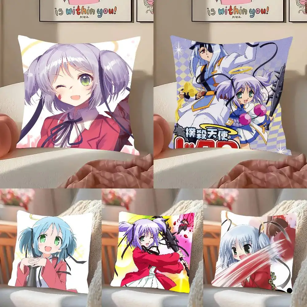 Anime Bludgeoning Angel Dokuro-chan Pillow Case Fashion Square Pillowcase Bedroom Sofa Room Ins Decoration Leisure