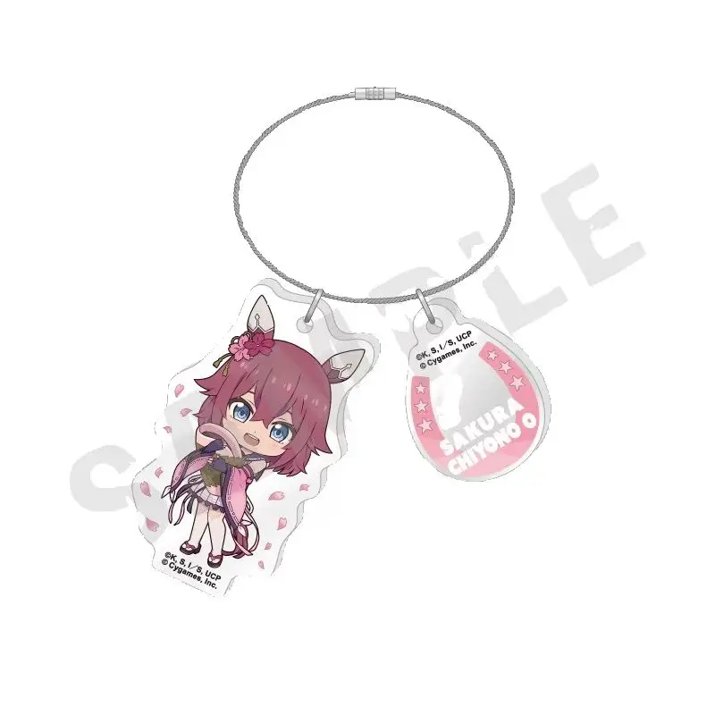 6CM Q-version Uma Musume Character Acrylic Keychain Cosplay Symboli Dicta Tamamo Schoolbag Pendant Accessories Toy Gifts Jewelry