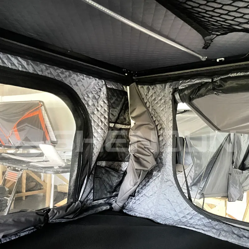 Tienda de campaña automática para Suv, carpa de techo de aluminio, carcasa dura ligera, para 2 personas