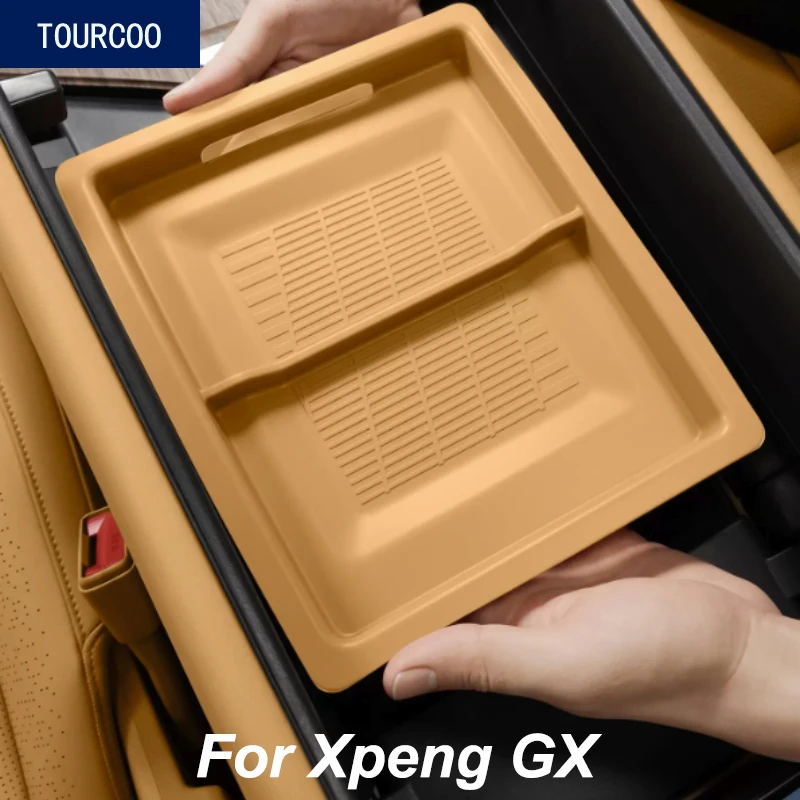 For Xpeng GX 2026 Center Console Armrest Storage Box Silicone Pad Car Interior Modified Accessories