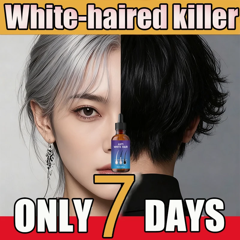 

3nd Gray to Black Hair Oil Reduces premature graying nourishes follicle Restores Natural black Pigment darkening gray/white hair