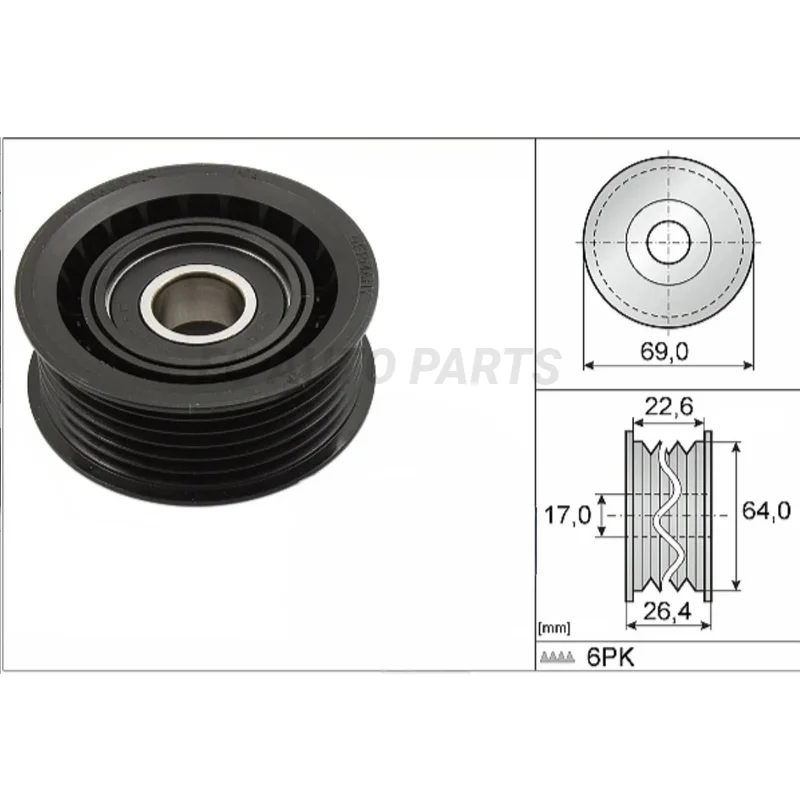 5PCS V-Ribbed Belt Set 529015110  For Ssangyong  Rexton Musso Korando Rodius Chairman Kyron