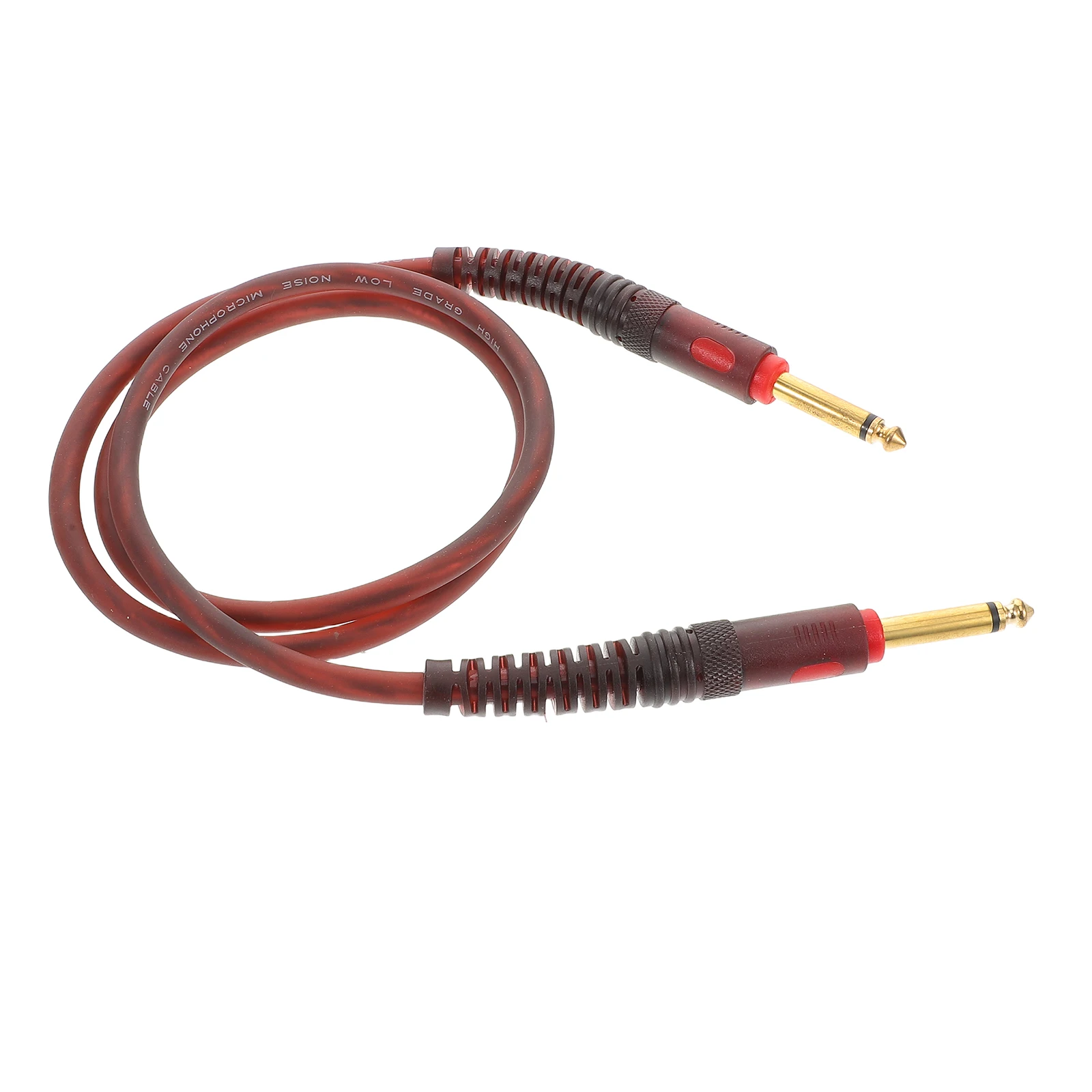 

6.5mm Plug Microphone Cable 1M Brown Male to Male Audio Adapter Dual Plugs Extension Cord Instrument Connector Auxiliary Wire