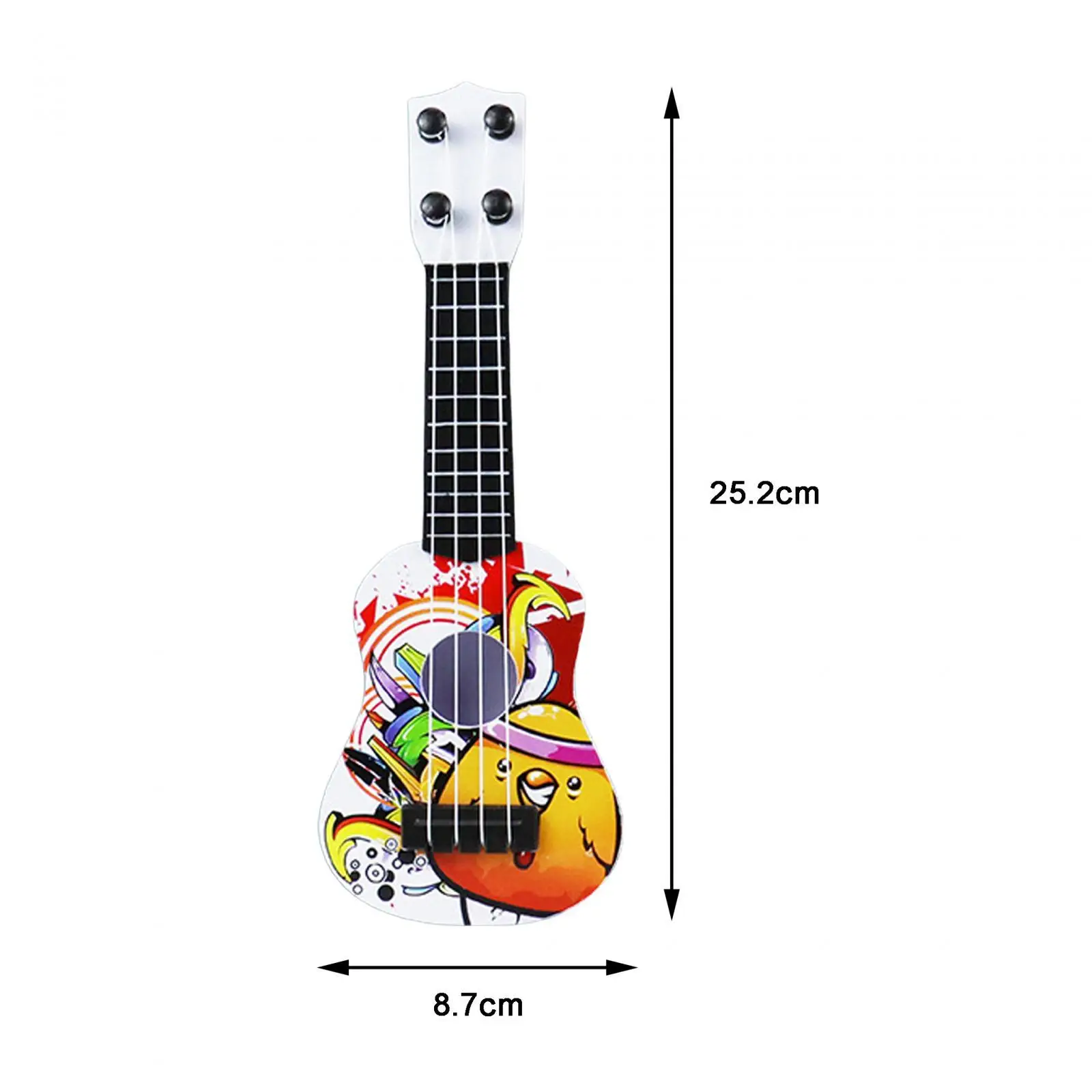 Kids Ukulele Guitar Toy Early Learning Ukulele Toy Skills Improve Easy-to-Hold