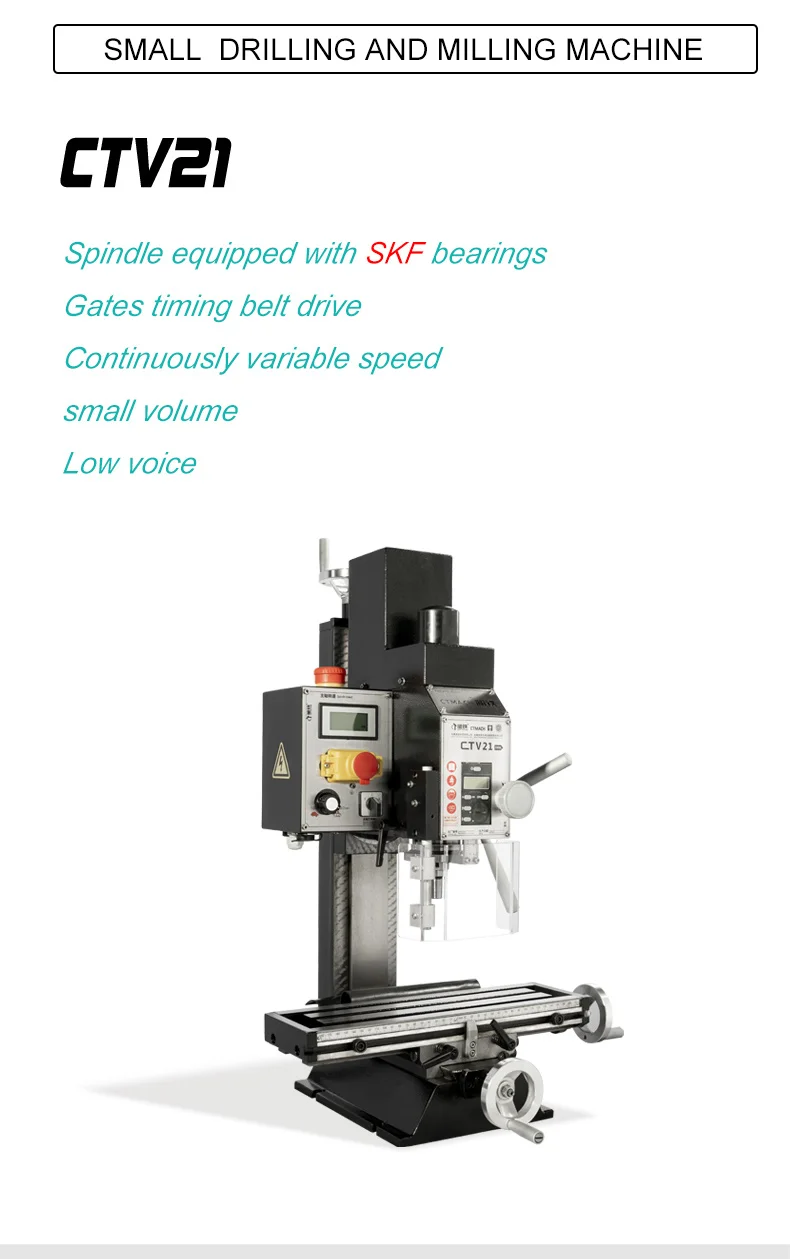 Mesin Bubut Bor Vertikal Manual CTV21 Untuk Pengerjaan Logam