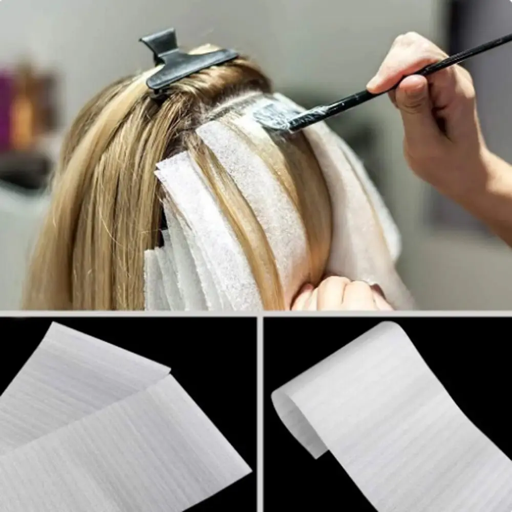 50PCS/Pack Professional Reusable Foam Hair Wraps Disposable Hair Color Foil Hair Coloring Highlighting Strips Hairdressing Thick