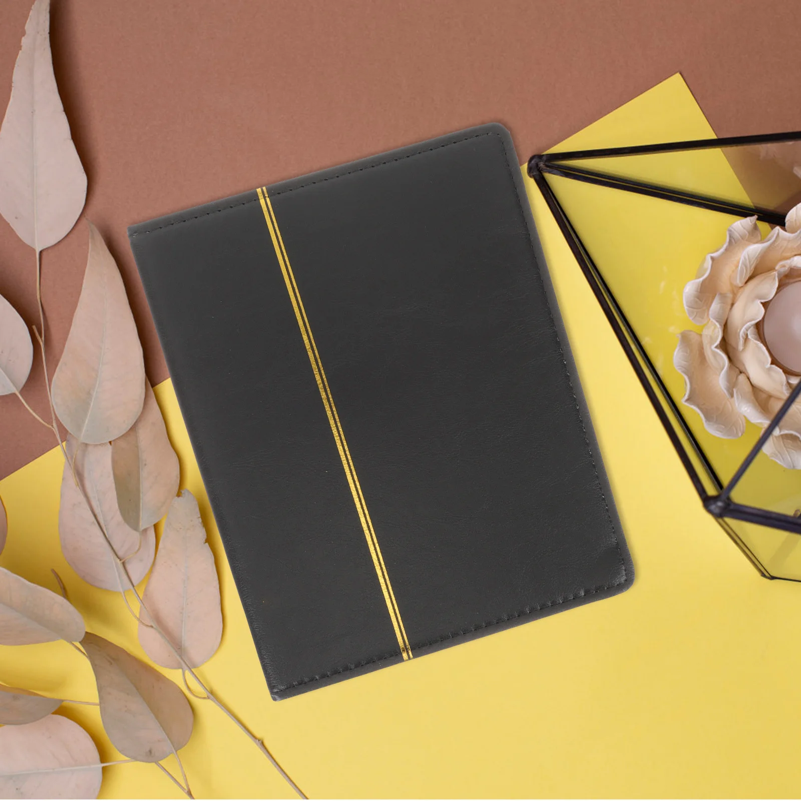 อัลบั้มแสตมป์ แฟ้มสีดำ สำหรับสะสมเหรียญ โปสการ์ด ธนบัตร อุปกรณ์สะสมแสตมป์ แฟ้ม A5