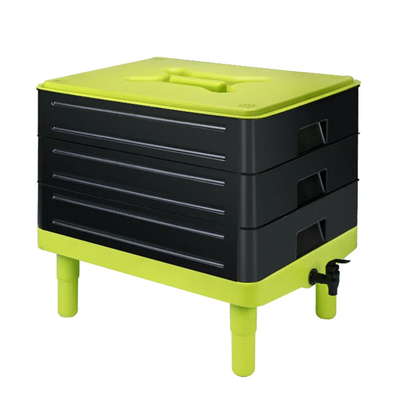 Compost Bin Gardening Garden Outdoor Organic Fertilizer, Household Food Waste Homemade Earthworm Worm Compost Bin