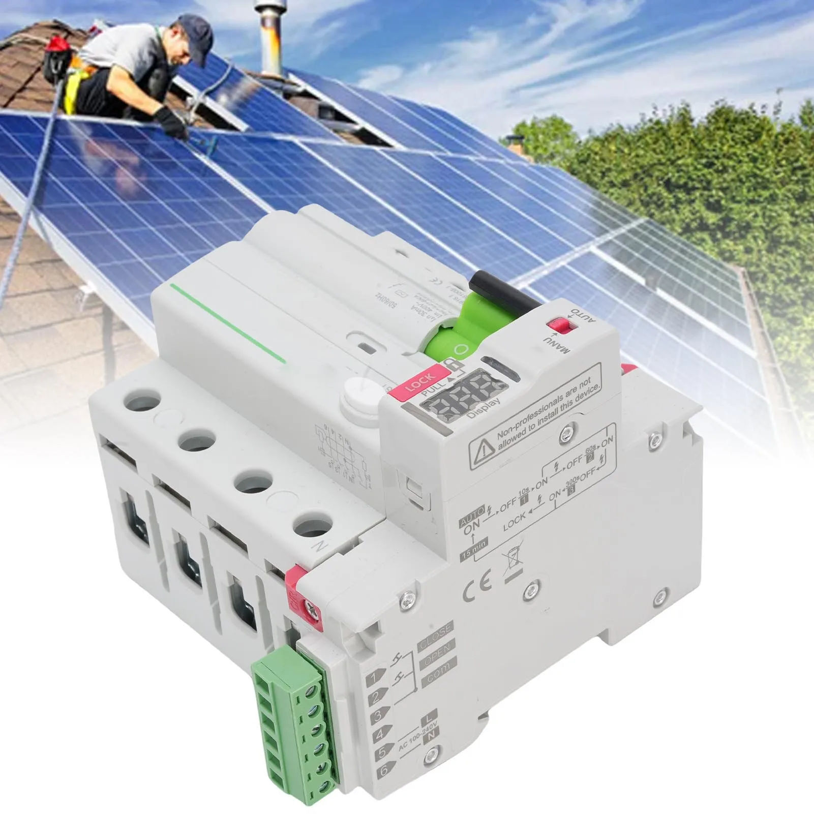 

4P A Type Self Reclosing Circuit Breaker Digital Display Auto Reset RCD RCCB Circuit Breaker Digital Display Circuit Breaker