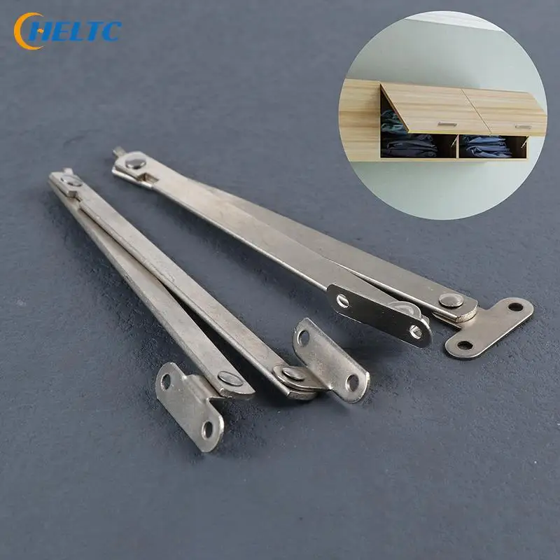 1pcs Cabinet Furniture Doors Close Lift Up Stay Support Hinge Stainless Steel Two Fold Pull Rod Kitchen Accessories