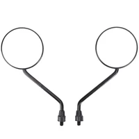 Espejo retrovisor lateral redondeado para motocicleta, espejos retrovisores de 10mm y 8mm para Scooter Honda, Kawasaki y Suzuki