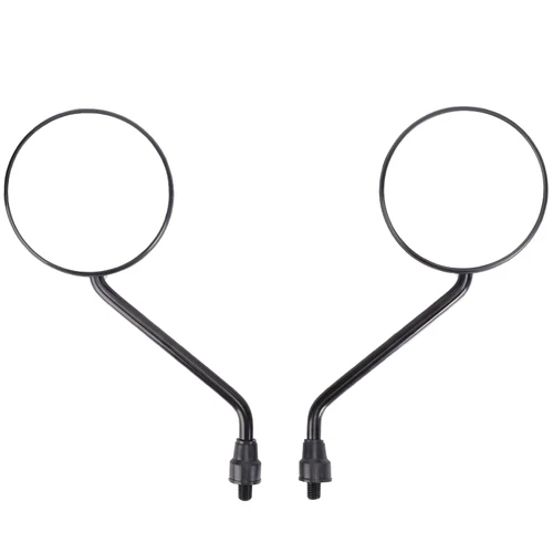 Espejo retrovisor lateral redondeado para motocicleta, espejos retrovisores de 10mm y 8mm para Scooter Honda, Kawasaki y Suzuki