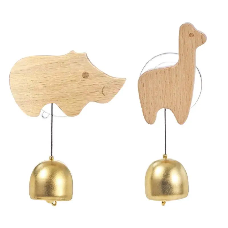 Wooden Door Bell Animals Shaped Delightful Door Chime Opening Door Chime Decorative Door Bell Bells Suction Cup For Door Opening