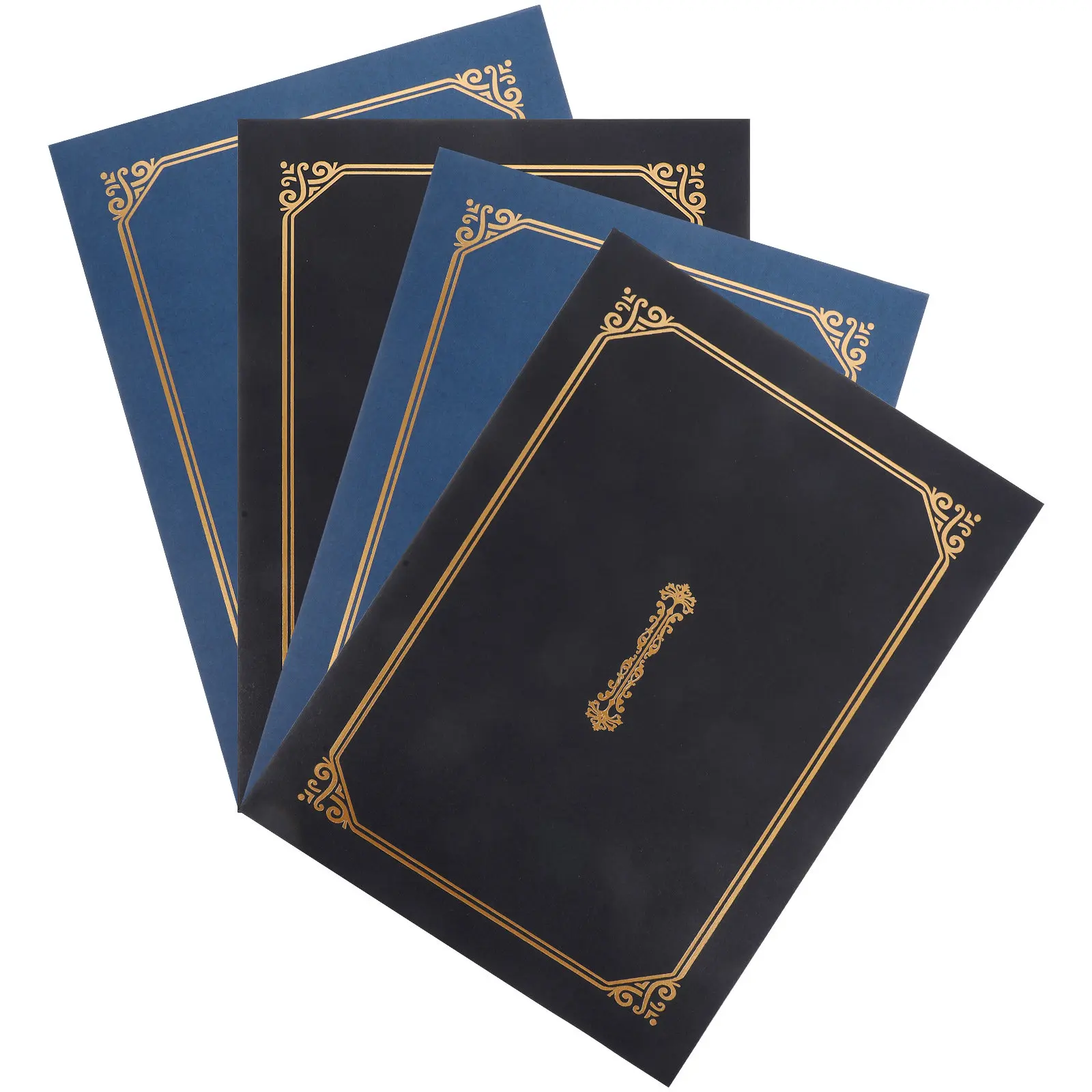 4Pcs Premium Paper Certificate Cover Diploma Holder for Graduation Diplomas Awards Certificates Protection Display Home Office