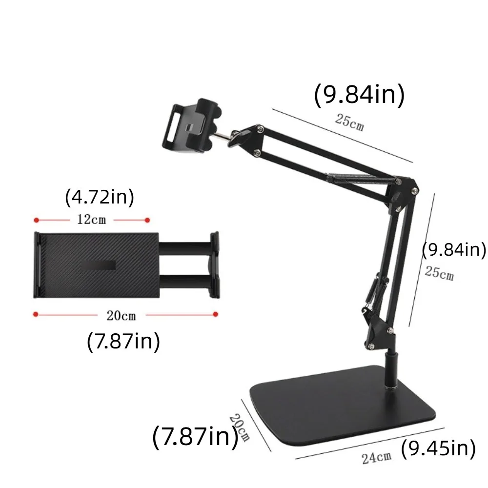 حامل هاتف محمول ناتئ ميكانيكي قابل للتعديل بذراع طويل حامل هاتف مكتبي محمول 360 درجة ° تدوير حامل الهاتف المحمول #6