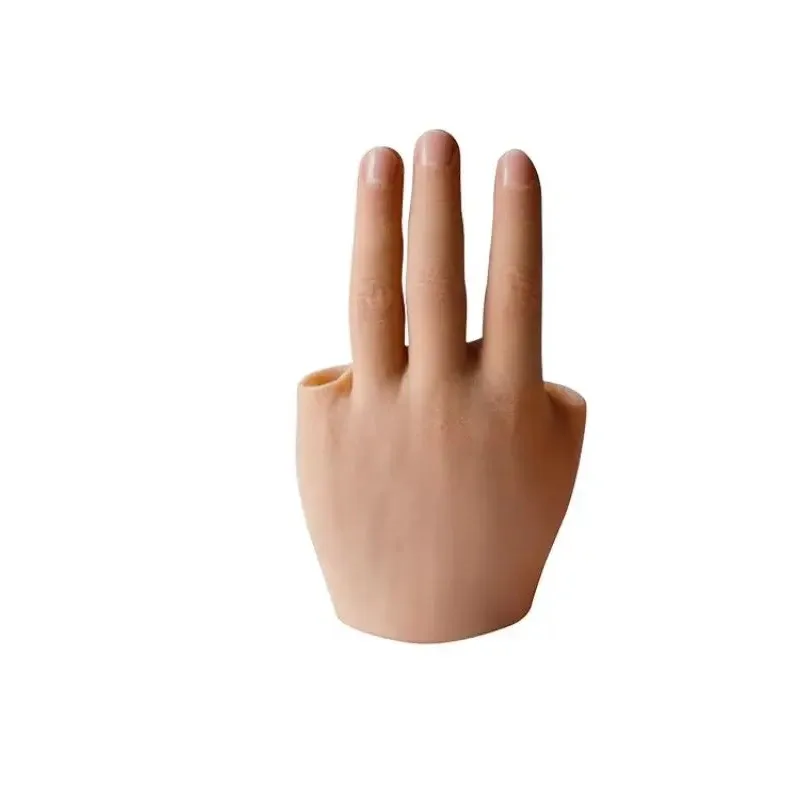 Medical custom realistic prosthetic silicone implant simulated finger prosthesis