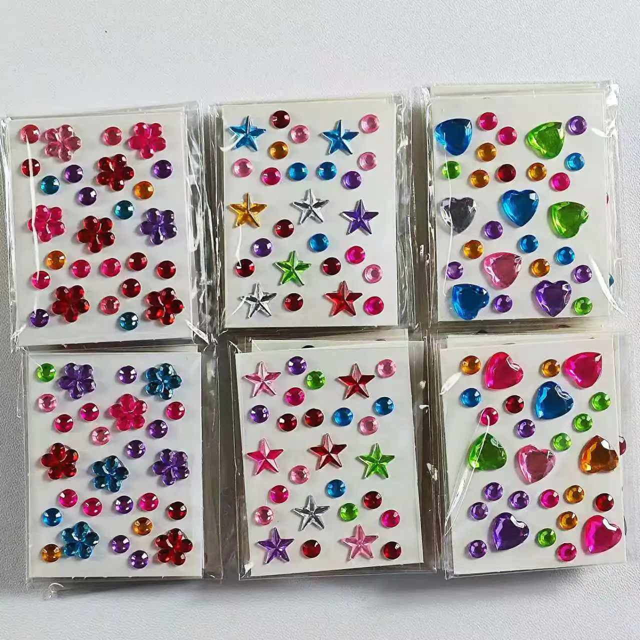 30 style wholesale colorful diamond mini sticker accessories DIY acrylic three-dimensional decoration children's and students'