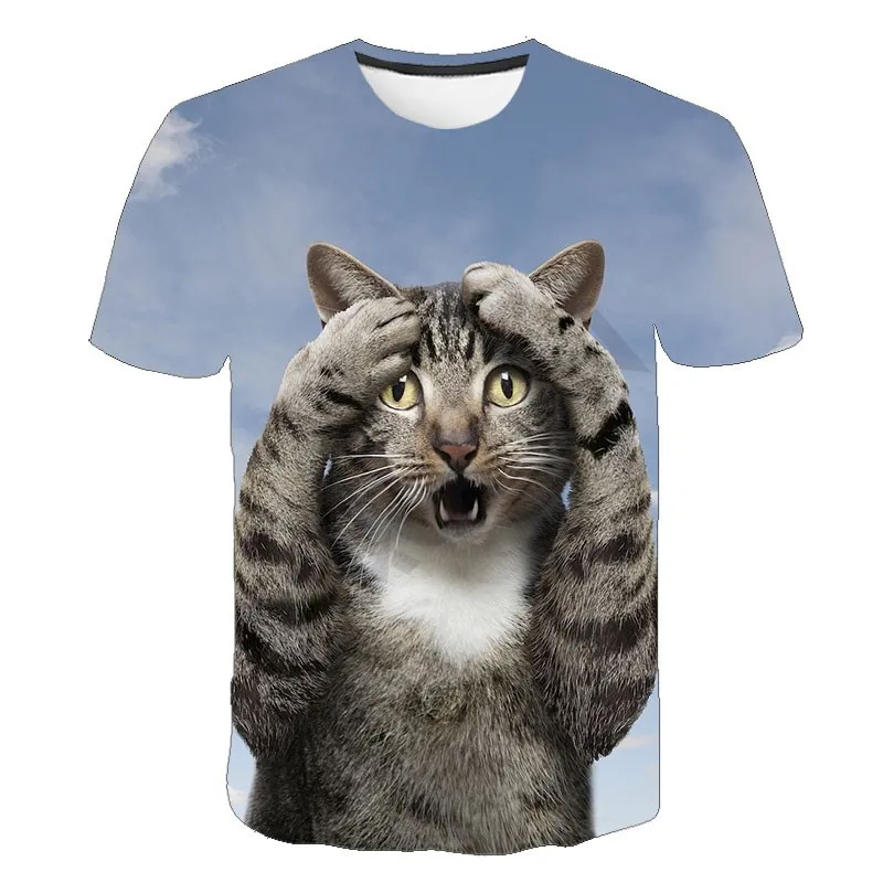 New Cute Men's And Women's Children's T-shirt Cartoon Animal 3d Customization Original Street Style Breathable Summer Sports Top