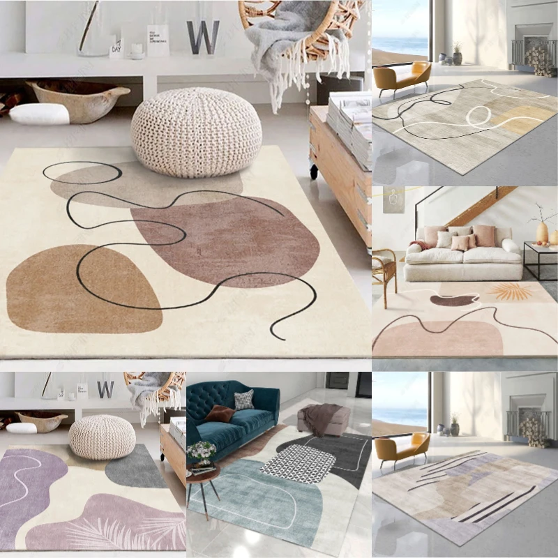 

Minimalist Style Large Area Carpet Living Room Nordic Luxury Sofa Tea Table Carpet Modern Soft Bedroom Floor Mats Home Decorate