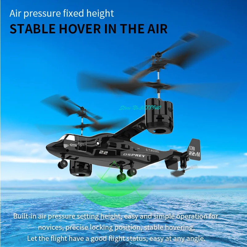 41CM Large Osprey Transporter Electric Remote Control Helicopter 150M Stabilized Gyroscope One Key Take Off Hover RC Helicoper