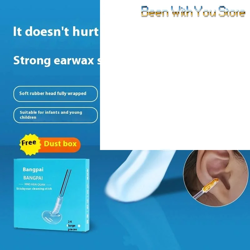 24 Pcs Small/Large Sticky Ear Digger Ear Digging Tool Ear Wax Cleaning Special Not Hurt Ear Digging Spoon Ear Digging Swabs