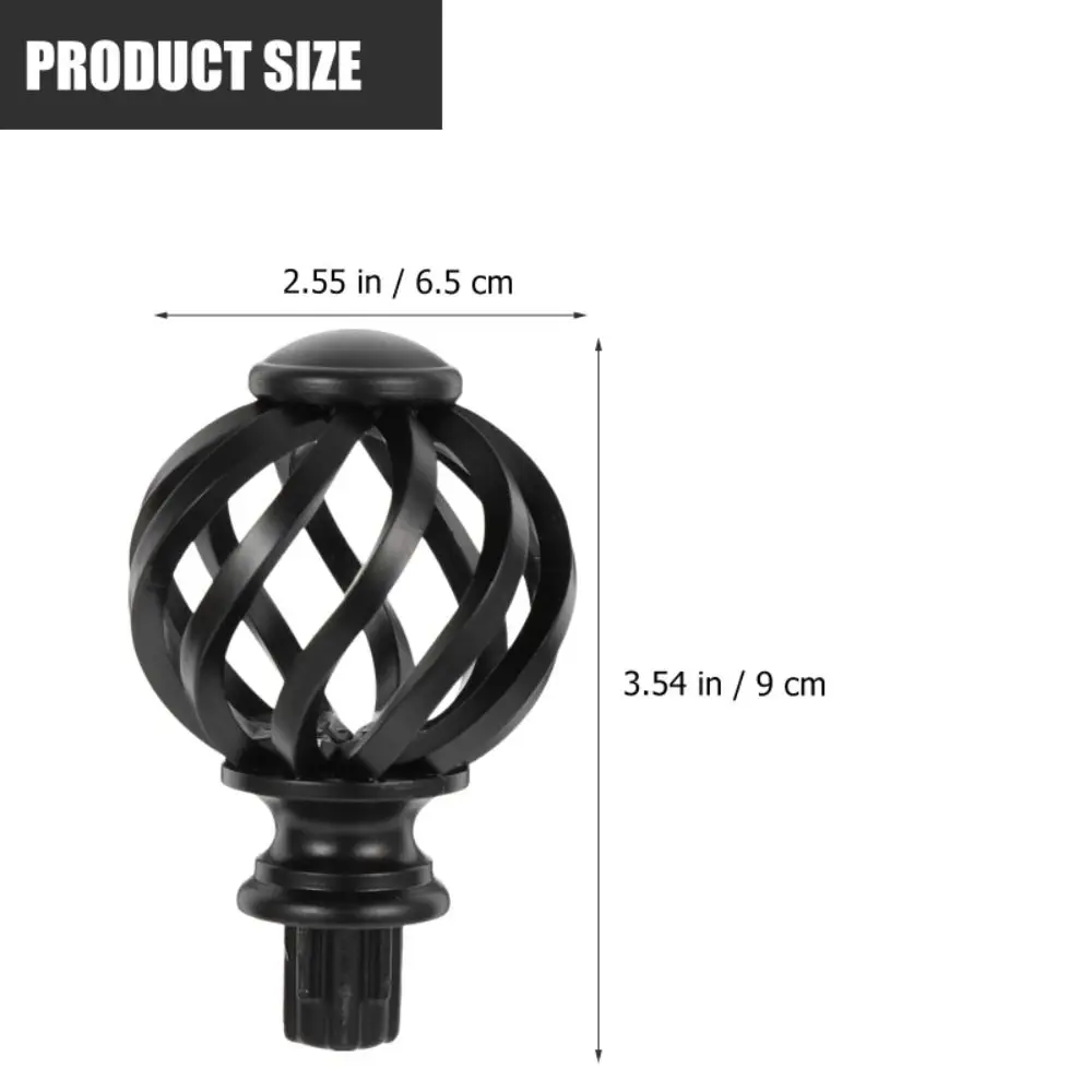 1 pcs Retro Curtain Decorative Pole Rod Finials Ends Heads Fits 25mm Rod