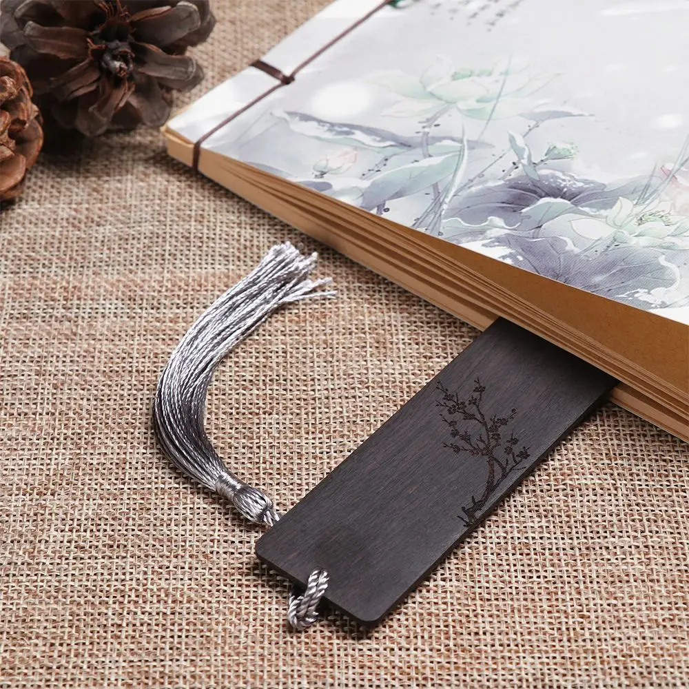 Stationery Chinese Style Solid Wood Crafts Sandalwood Label Book Clip Pagination Mark Bookmark