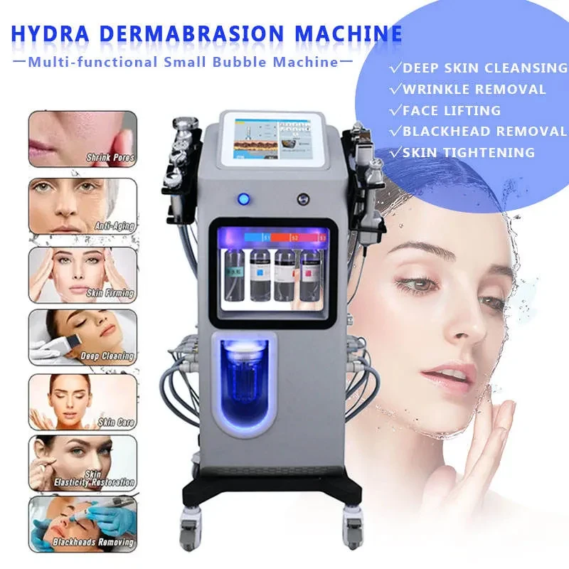 

New 12 in 1 Hydradermabrasion Skin Facial Beauty Deep Cleaning Hydrating Oxygen Jet Exfoliating Multi-effect Anti-aging Machine