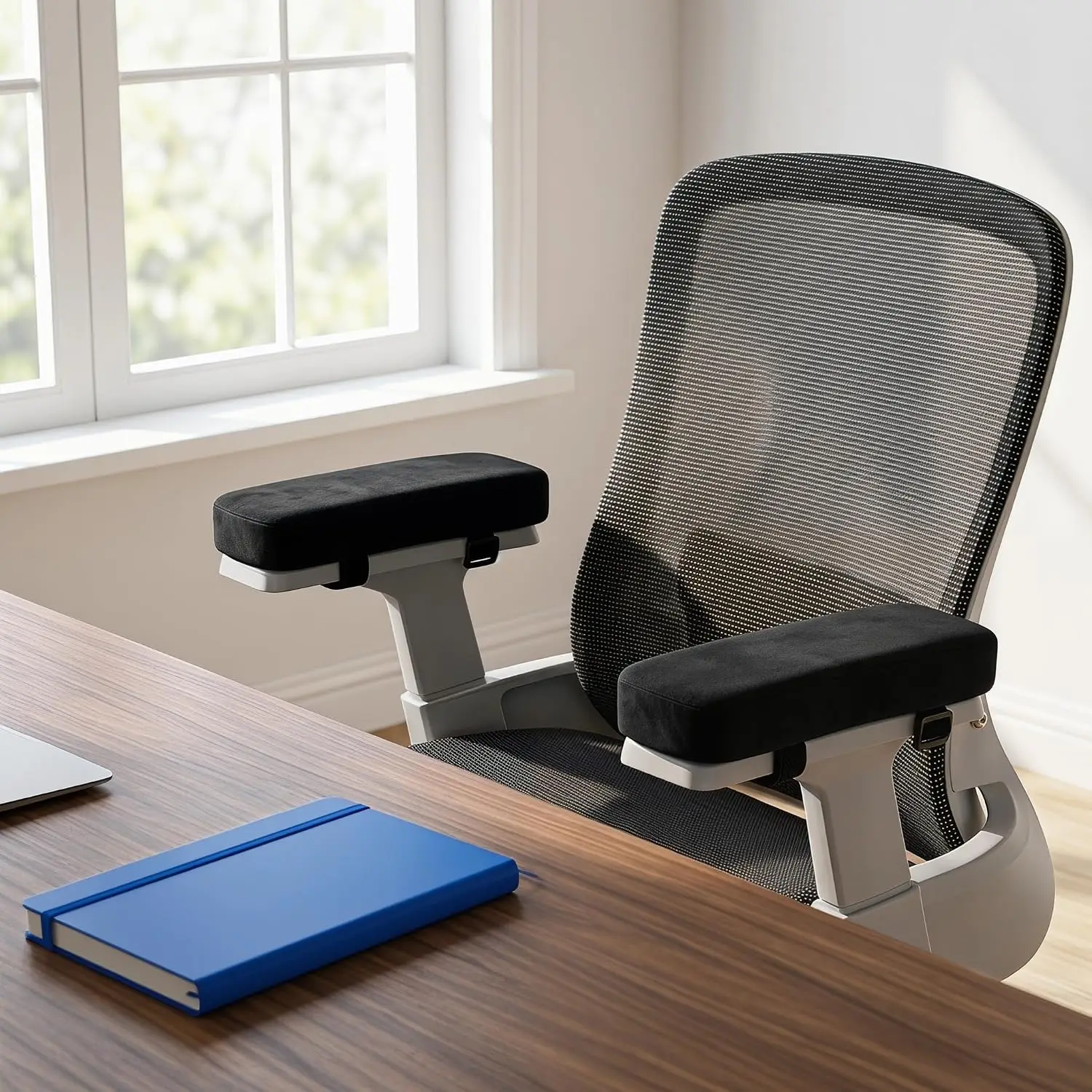 Office Game Chair Armrest Cushion Soft Sponge Elbow Support Cushion Detachable Washable Armrest Protective Cover
