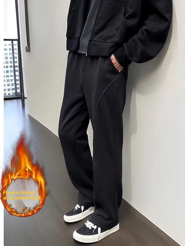 

Мужские спортивные брюки-джоггеры Bla Fce на подкладке, осенне-зимние, повседневные, свободного кроя, в американском стиле, для молодежи