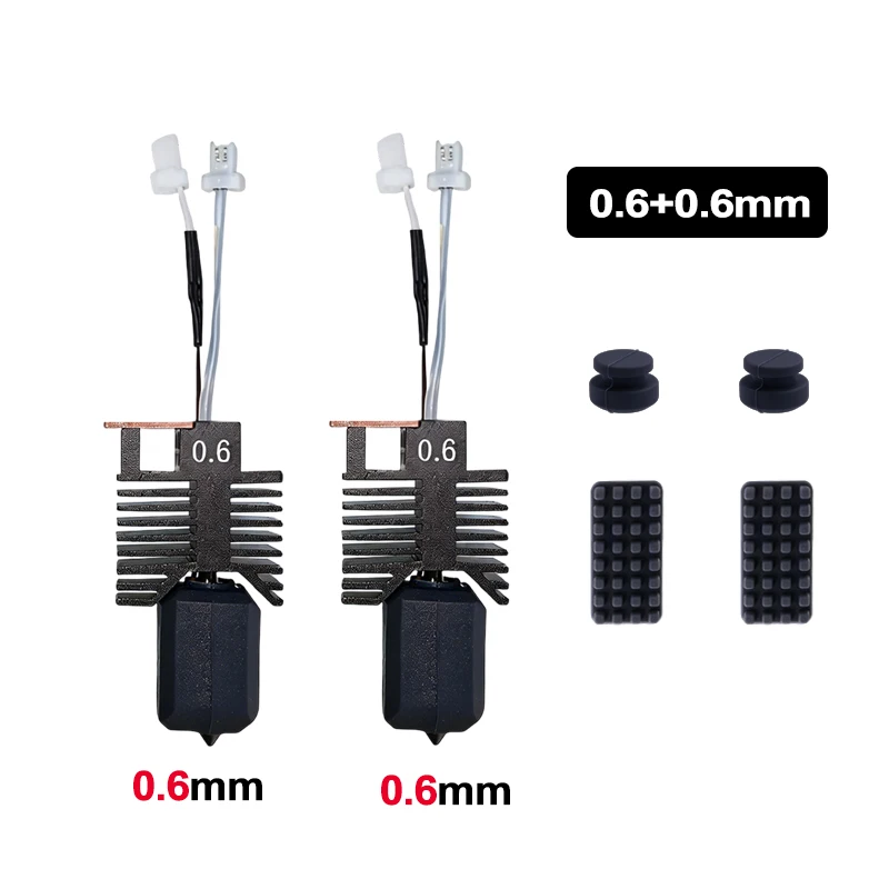 Für Snapmaker U1: Komplett montiertes Hotend-Kit mit integrierter 0,4-mm-Düse aus gehärtetem Stahl, 24V 48W Keramikblock-Kit, verbessertes U1 Hotend