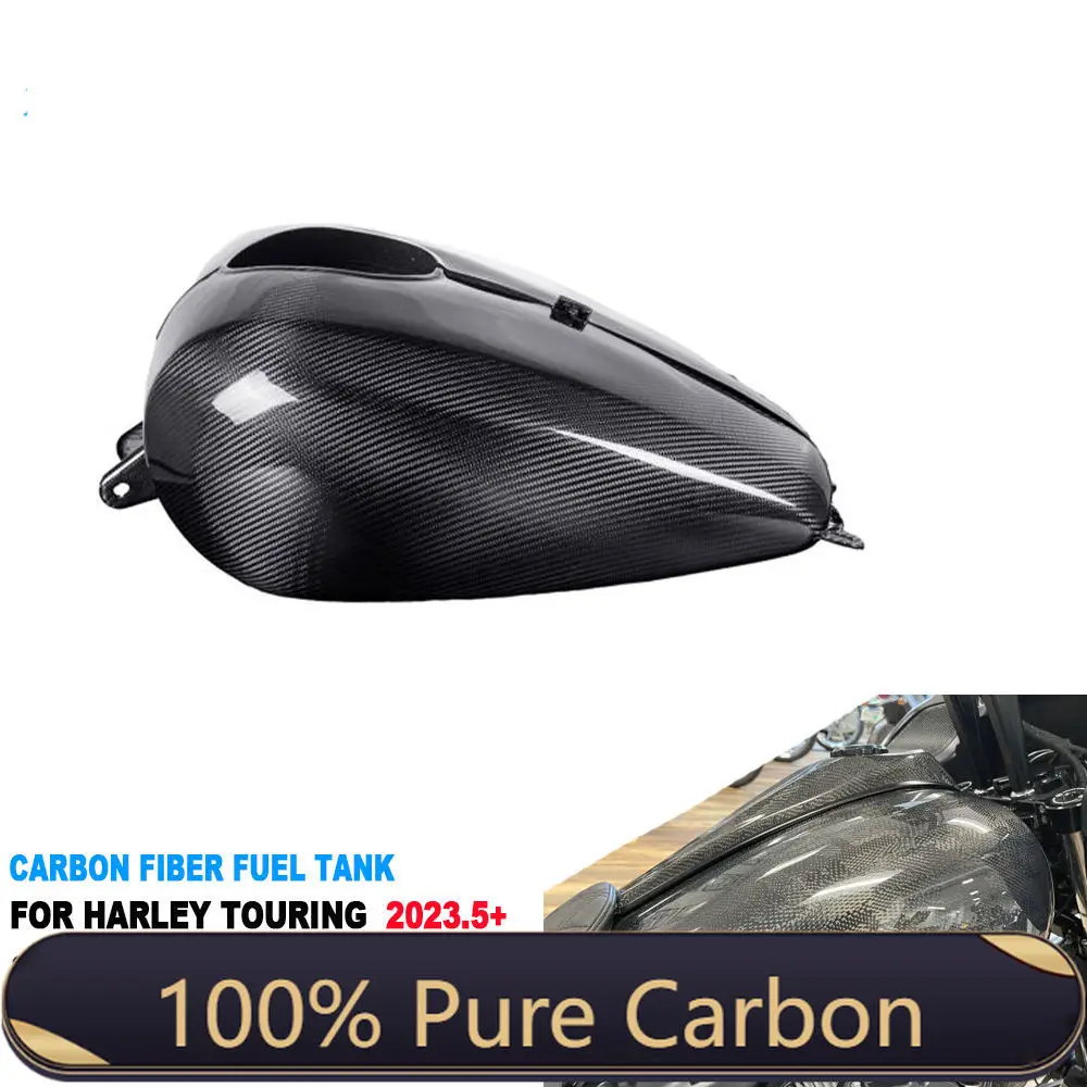 100% Reine Carbonfaser Kraftstofftank-Abdeckung für Harley Davidson Touring Road Glide Road King Street Glide CVO 2023.5+