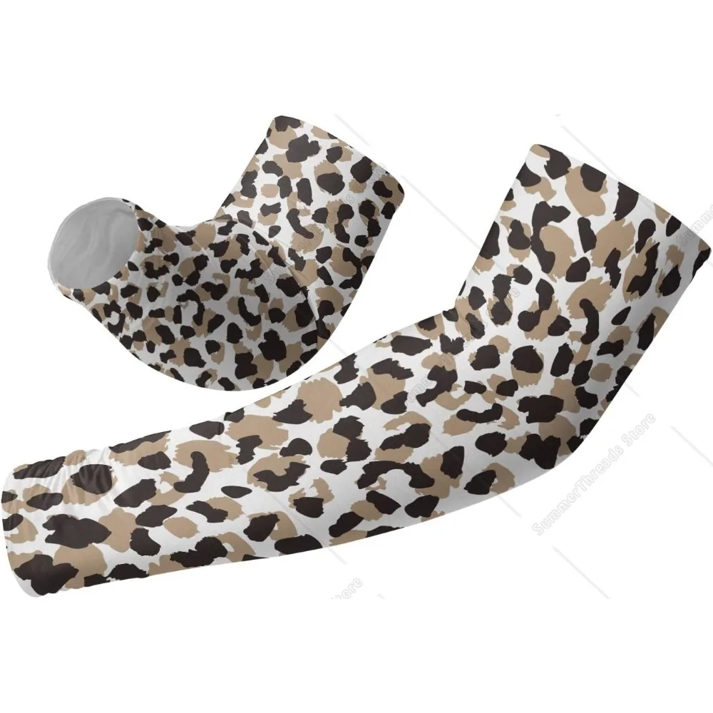 

Leopard Cooling Arm Cover For Men & Women - Uv Sun Protection Arm Sleeves For Driving Golfing Fishing Cycling Hiking