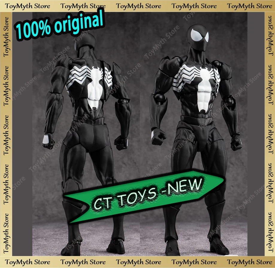 En Stock Ct Toys 1/12 Symbiote Vemon figura de acción Mafex 147 Spider Man estatua de PVC Figura juguetes de modelos coleccionables regalo